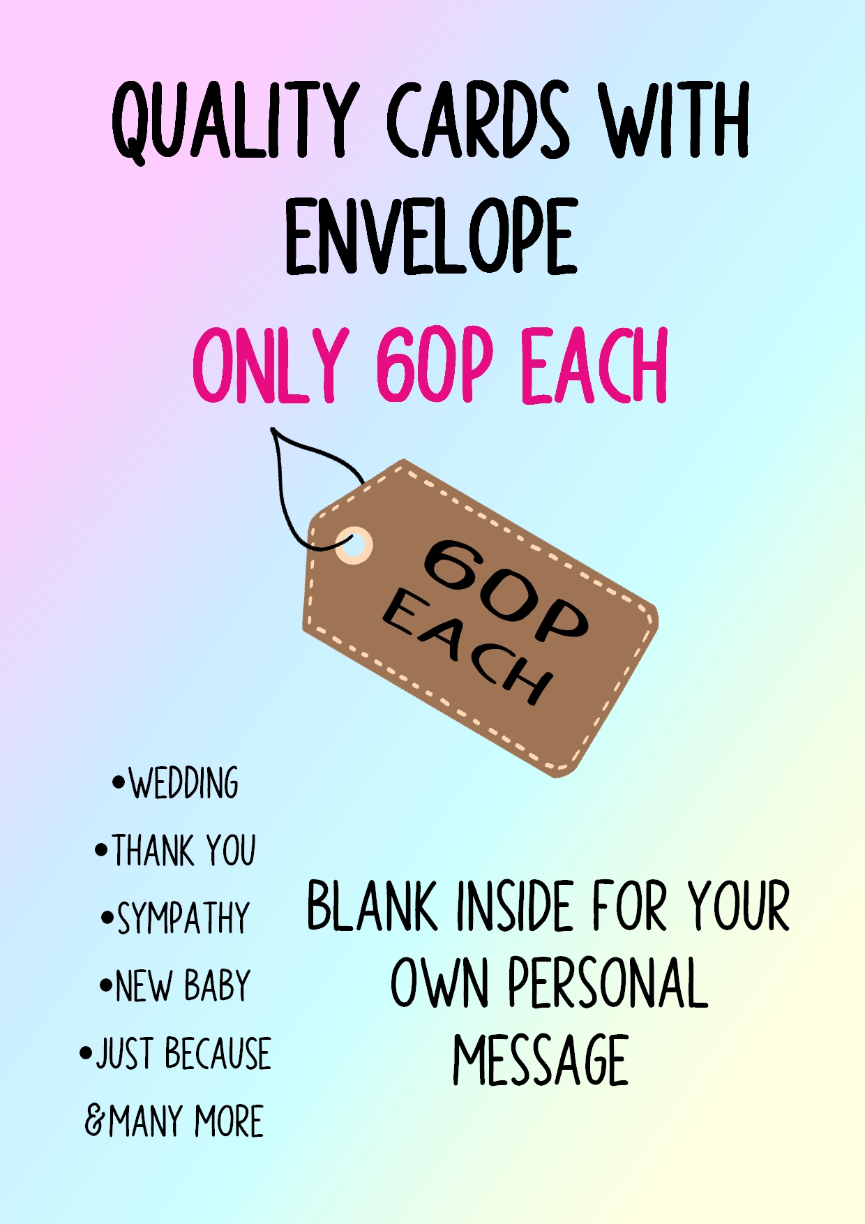 FOR SALE Greetings Cards with Envelopes for ONLY 60p EACH Phillips Print